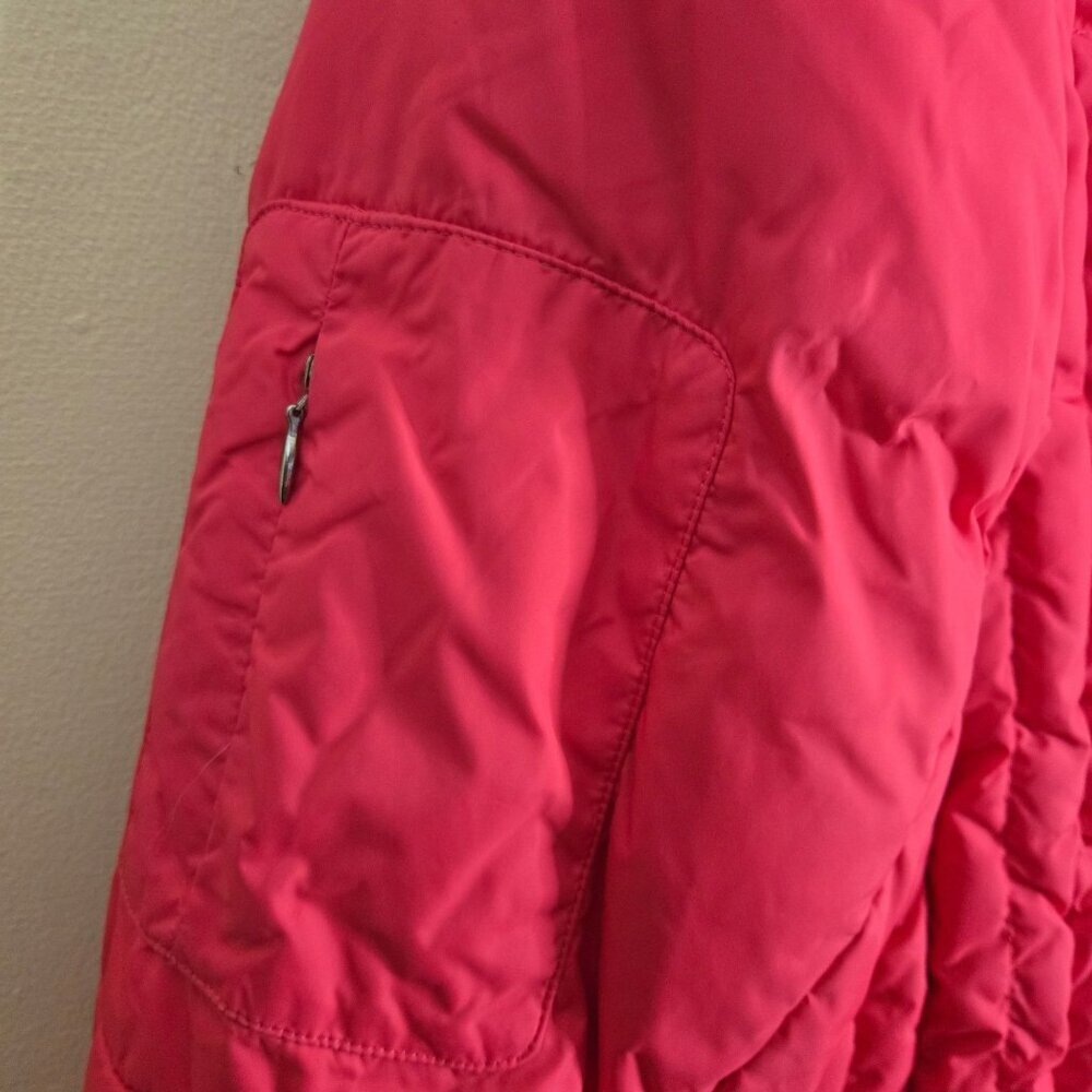 Lands' End Red Down Puffer Jacket Mock Neck Double Zip Ski Snowboard Size S - Picture 7 of 12